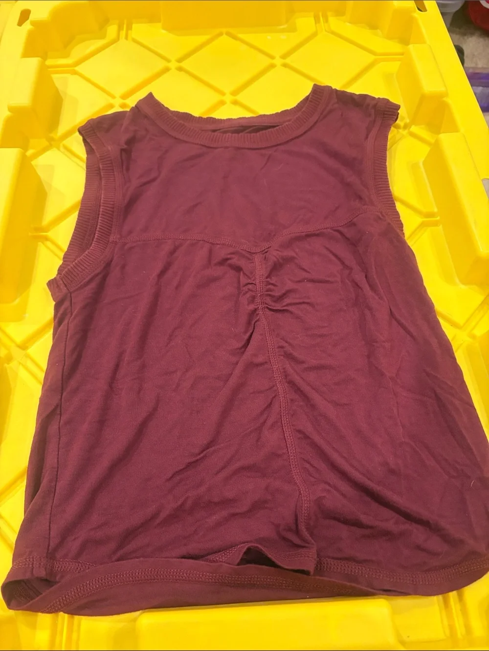 Free People Sleeveless Gathered Back Tank Top - Burgundy